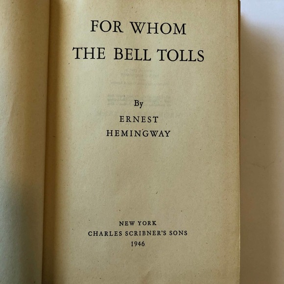 For Whom The Bell Tolls by Ernest Hemingway 1946 - Picture 3 of 5